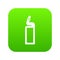 Plastic bottle of drain cleaner icon digital green