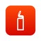 Plastic bottle of drain cleaner icon digital red