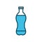 Plastic bottle lineal color icon.