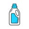 Plastic bottle of liquid detergent isolated icon