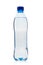 Plastic bottle with mineral drinking water isolate on a white background