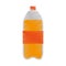 Plastic bottle orange juice icon