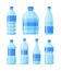 Plastic bottle set. Liquid container bottled cider oil soda convenient form blue label sports relaxation any quantity