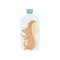 Plastic bottle with squirrel animal inside, global environmental problem, ecological disaster vector Illustration on a