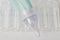 Plastic bottles of serum saline and a device of pulling out the