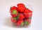 Plastic box of fresh Strawberries
