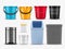 Plastic bucket, container and trash can or basket