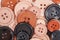 Plastic Buttons. Childrens creative art and craft play background image