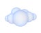 Plastic cartoon blue cloud, icon, 3d render