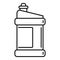 Plastic clean bottle icon, outline style