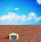 Plastic cloth on a skylight in a tile roof