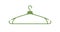 Plastic clothes hanger. Empty accessory with hook for garment hanging, apparel storage. Wardrobe, closet item. Cloakroom