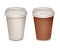 Plastic coffee cups. Vector.