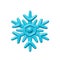 Plastic cold snowflake model, season vector design