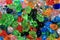 Plastic color beads texture