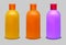 Plastic color bottle for juice, shampoo and water