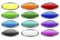 plastic colored buttons in modern style. Blank shiny colored buttons. Banner web buttons. Vector illustration.