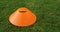 Plastic cone in a football soccer field