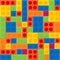 Plastic constructor, blocks seamless pattern.