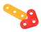 Plastic constructor cursor arrow. Element for