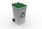 Plastic container for garbage of different types. Waste recycle management concept