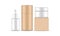 Plastic Cosmetic Jar With Square Box, Dropper Bottle With Cardboard Kraft Cylinder Tube