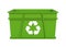 Plastic Crate with Recycle Symbol Isolated