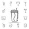 plastic cup of coffee dusk icon. Drinks & Beverages icons universal set for web and mobile