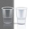 Plastic Cup Transparent Vector. Product Packing. Drink Mug. Disposable Tableware Clear Empty Container. Cold Or Hot