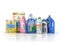 Plastic detergent bottles