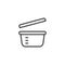 Plastic dinnerware line outline icon