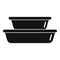 Plastic dishes icon, simple style