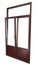 Plastic Double Glazing Window, color dark mahogany, tilted in v