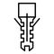 Plastic dowel icon, outline style