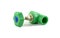 Plastic elbow fittings for pipes, isolated white background.Tools and materials for sanitary works.