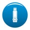 Plastic flash drive icon blue