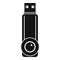 Plastic flash drive icon, simple style