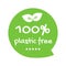 Plastic free green icon badge