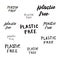 Plastic free isolated lettering