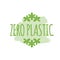 Plastic free organic products stickers, Eco friendly template concept