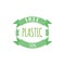 Plastic free organic products stickers, Eco friendly template concept