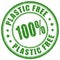 Plastic free vector stamp