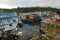 Plastic and garbage in the harbor basin of Matara in Sri Lanka