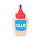 Plastic glue container icon, cartoon style