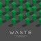 Plastic green Trash and compostable waste garbage 3D isometric pattern, Conservation environment concept poster and social banner