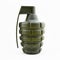 plastic grenade, green color, water bottle