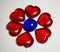 Plastic Hearts in Flower Design