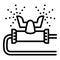 Plastic irrigation sprinkle icon, outline style