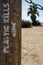 plastic kills fish writing on beach in southern france