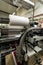 Plastic laminating machine professional in a printing press